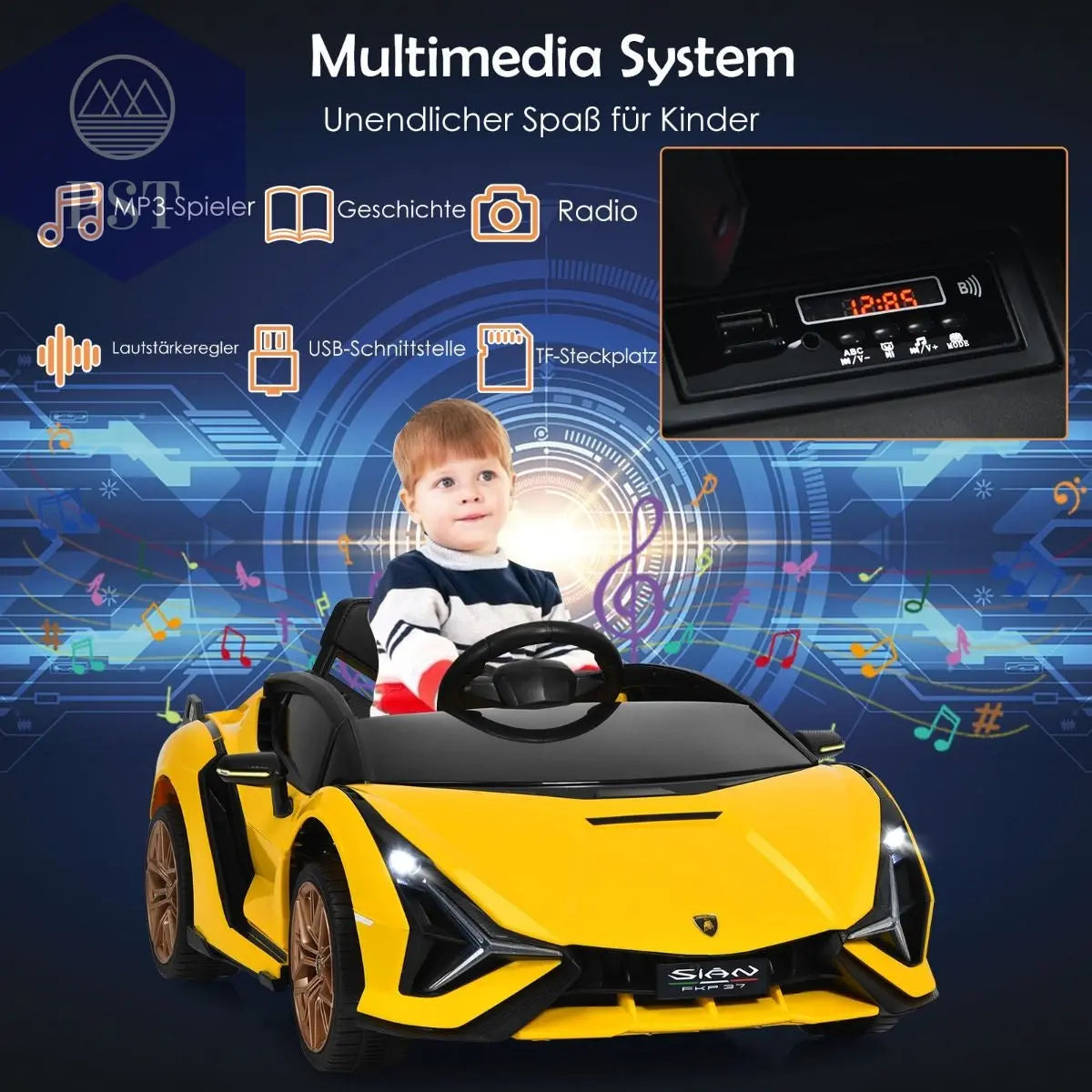 12V Kinderauto Sportwagen - Elektrofahrzeug fur Kinder PST PS Tradings Spielzeug PST PS Tradings PST PS Tradings 12V Kinderauto Sportwagen - Elektrofahrzeug fur Kinder Spielzeug