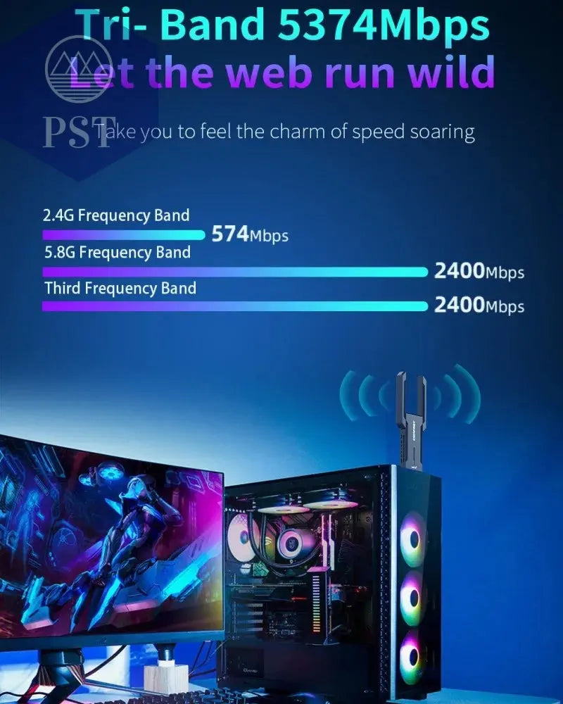 AX5400 USB WLAN Adapter für Gaming WiFi USB Stick PST PS Tradings Adapter PST PS Tradings PST PS Tradings AX5400 USB WLAN Adapter für Gaming WiFi USB Stick Adapter
