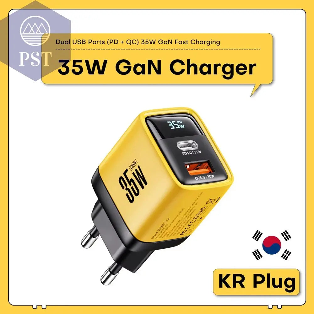 Asome Tech 35W Gan Ladegerät Led Display Qc 3,0 30W 25W Pd Pps Schnell Ladung Usb Typ C Ladegerät Für Iphone 14 Pro Samsung S23 Xiaomi Kr-Plug PST PS Tradings