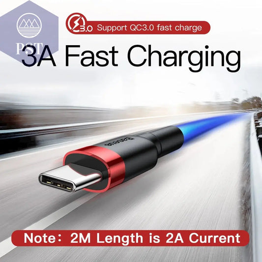 Baseus USB Type C Cable Fast Charging Charger USBC TypeC Wire Cord For Samsung S22 S10 Xiaomi POCO Huawei USB C Data Cable 3m - PST PS Tradings  PST PS Tradings