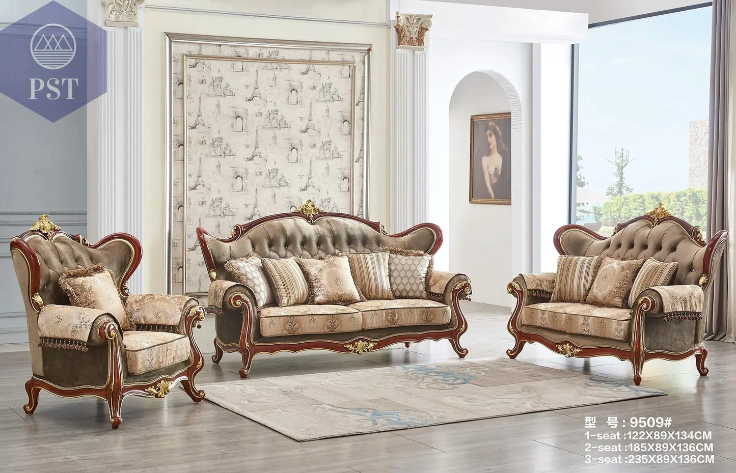 Bequemes Dunkelgraues Samtsofa Wohnzimmerset PST PS Tradings PST PS Tradings PST PS Tradings
