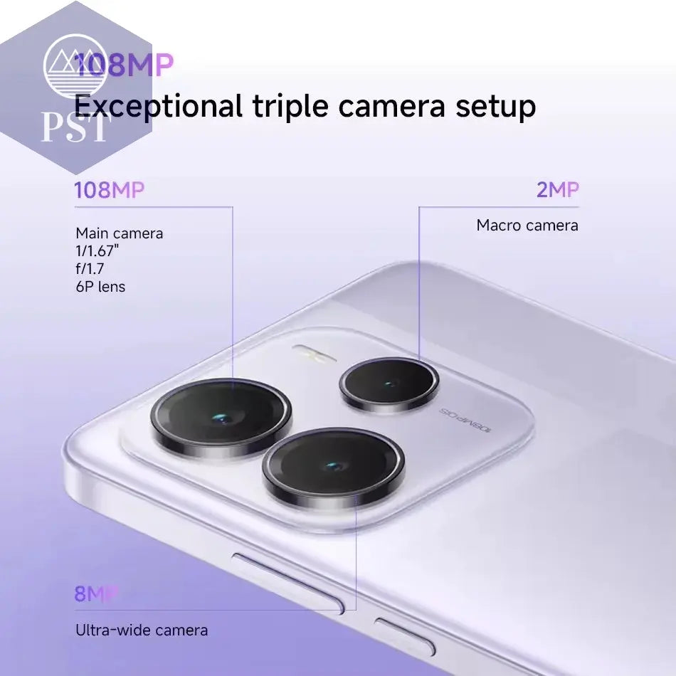 Globale Version Xiaomi Redmi Note 14 5G Smartphone Nfc Mtk Dimentity 7025-Ultra 108Mp Kamera 5110Mah Akku 45W Schnelle Aufladung PST PS Tradings PST PS Tradings PST PS Tradings