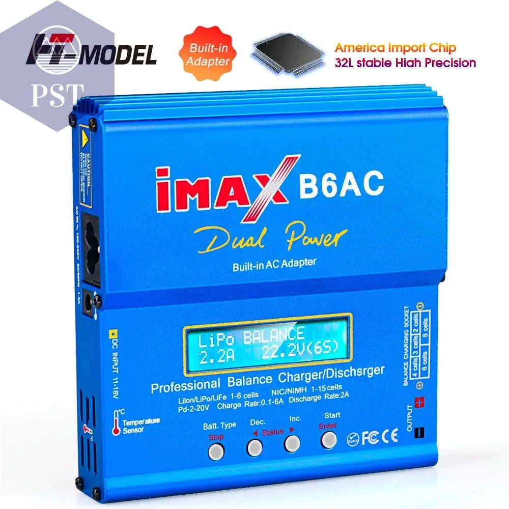 HTRC iMAX B6AC 80W 6A Lipo Charger Balancer For Nimh Nicd Lipo LiFe Li-ion Pb Battery LCD Screen Display RC Charger Discharge PST PS Tradings