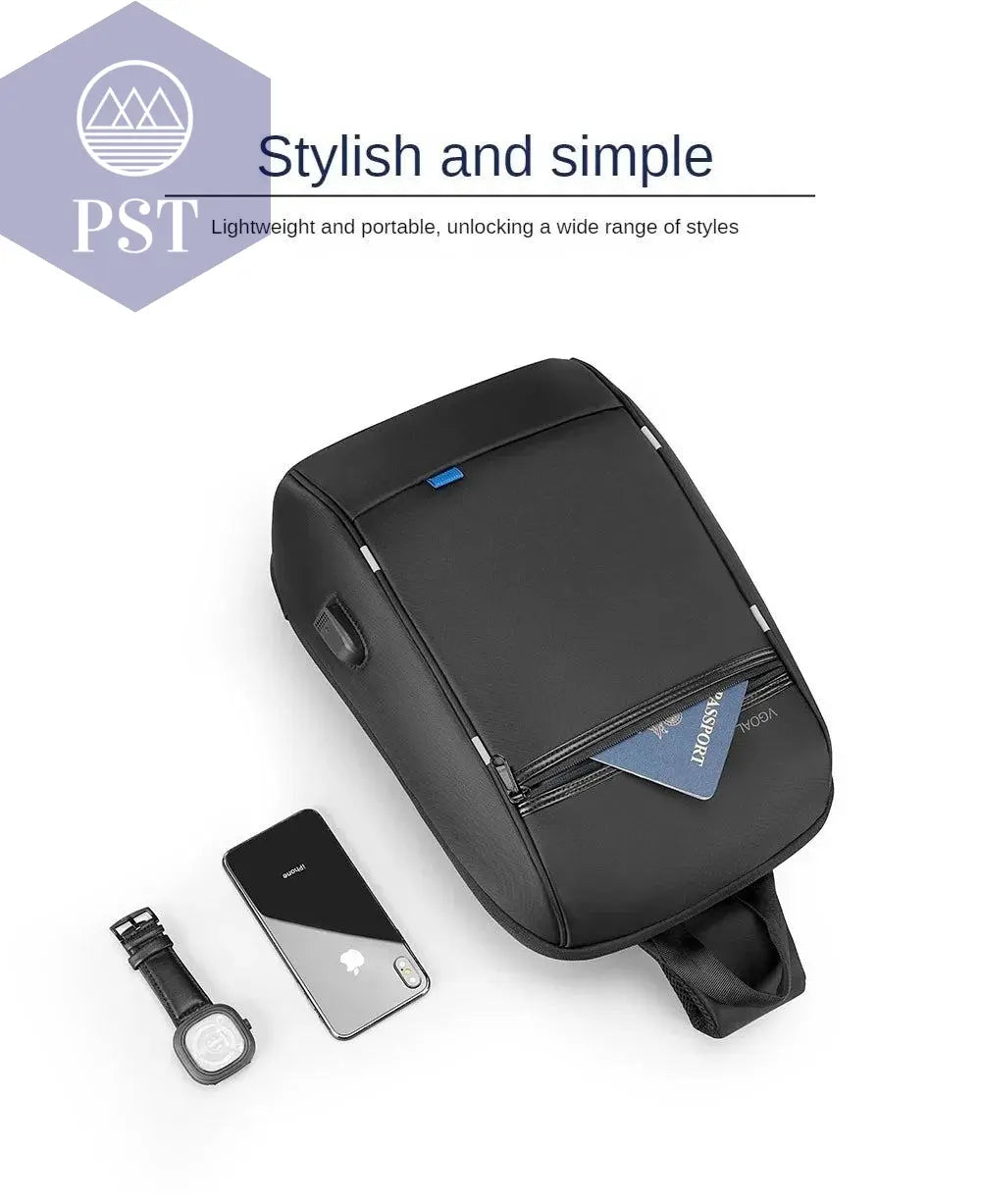 Kingsons/Vgoal Anti-theft Waterproof Single Shoulder Backpack For Men Laptop 14/13.3 inch W/ USB Charging Port&TSA Customs Lock - PST PS Tradings
