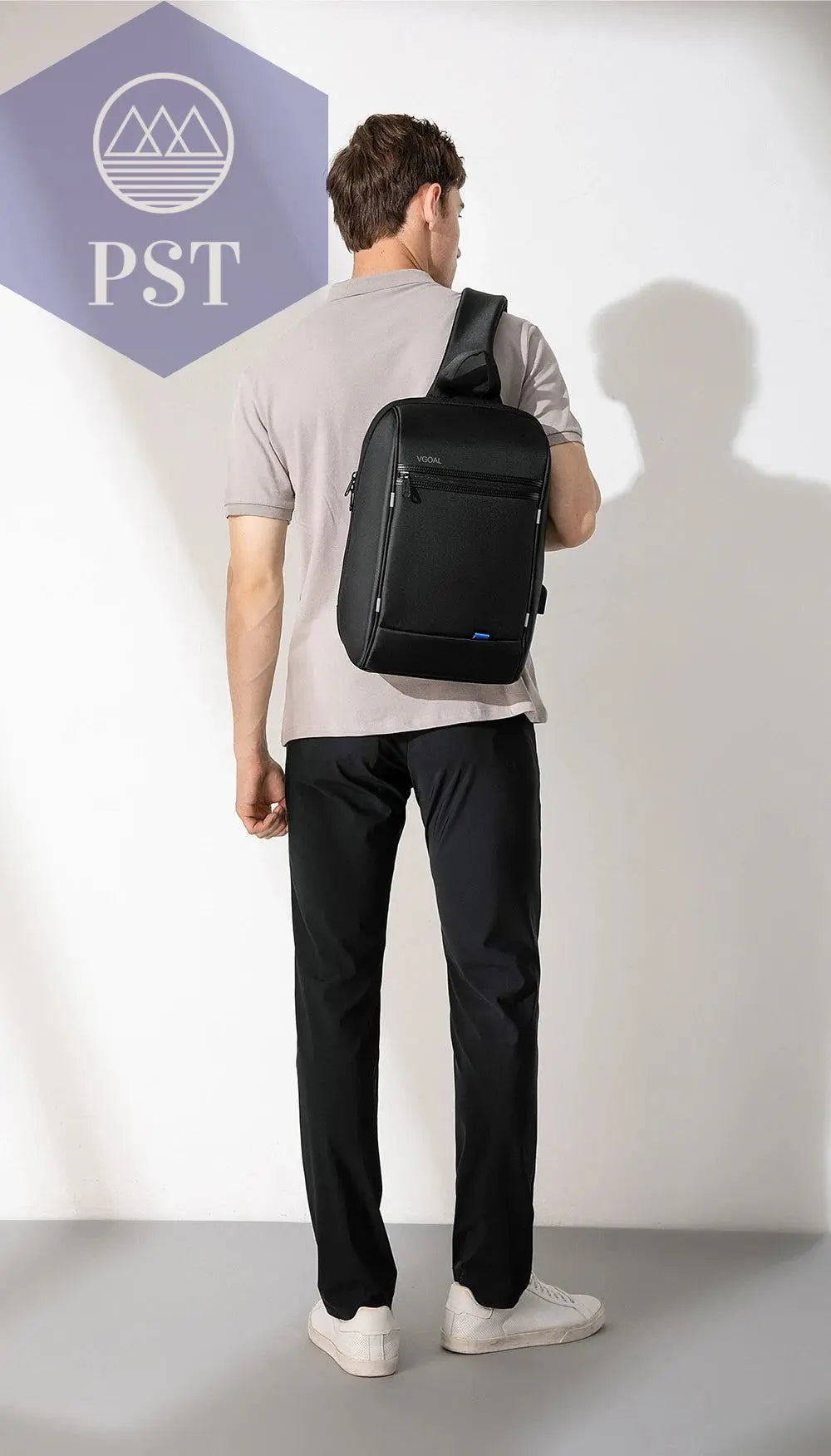 Kingsons/Vgoal Anti-theft Waterproof Single Shoulder Backpack For Men Laptop 14/13.3 inch W/ USB Charging Port&TSA Customs Lock - PST PS Tradings
