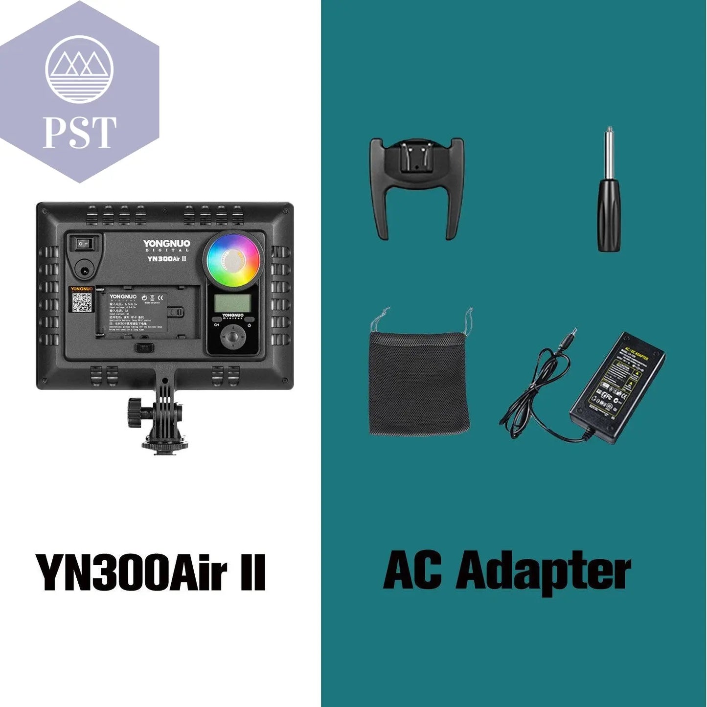 RGB Adjustable LED Camera Light with Adapter 2 PST PS Tradings