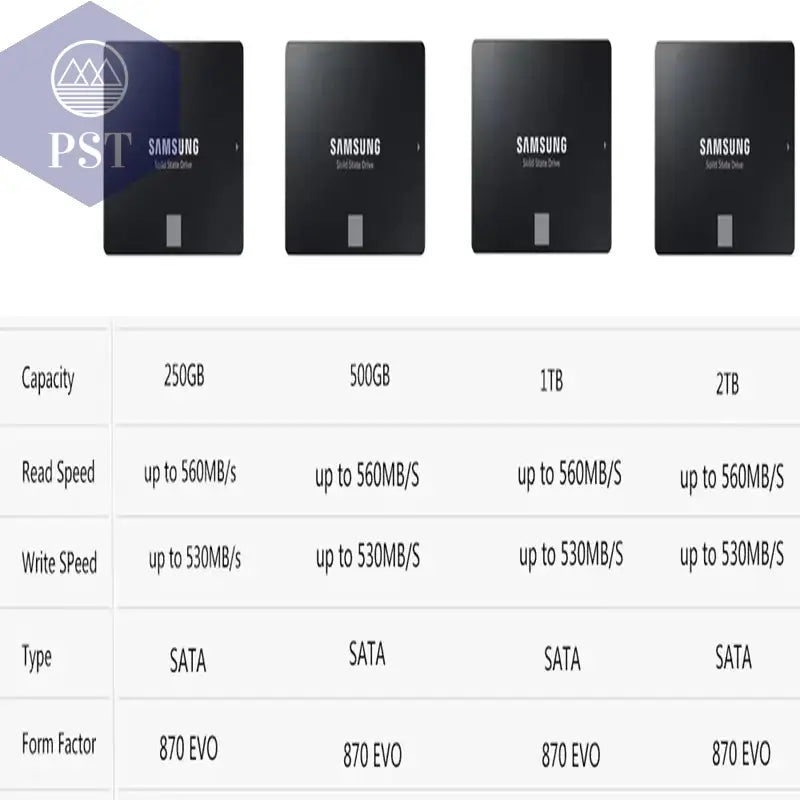 SAMSUNG SSD 870 EVO 256GB-1TB SSD SATA3 2.5 Zoll