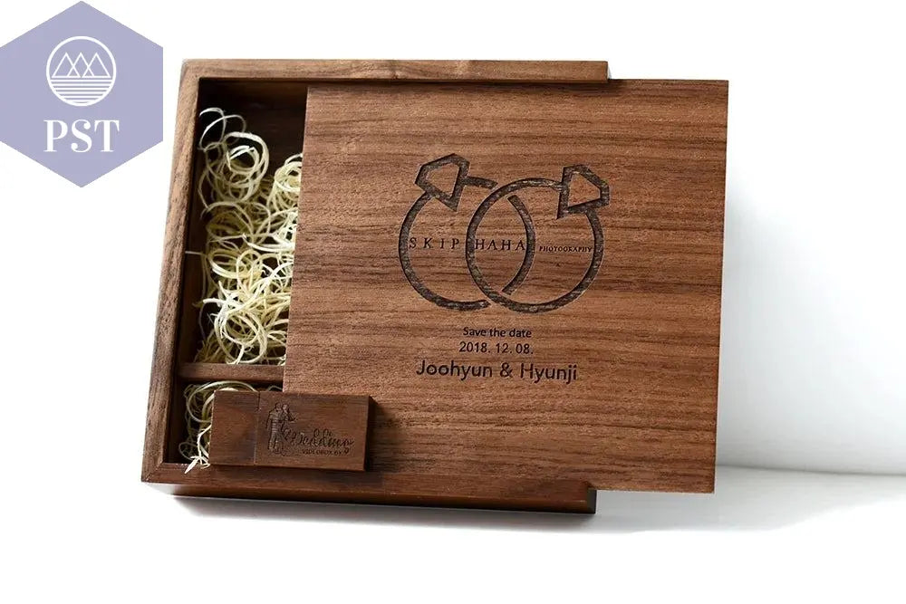 SHANDIAN Wood Album Style High Speed USB 3.0 4GB 8GB 16GB Fashion Gift 32GB 64GB USB+BOX Wedding Photography Free Custom LOGO - PST PS Tradings