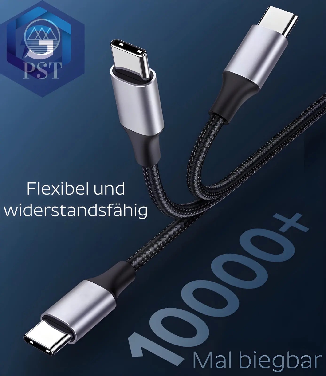 USB-C Ladekabel 1M 2M 3M Kabel 60W Schnellladekal USB C zu USB C PST PS Tradings PST PS Tradings PST PS Tradings