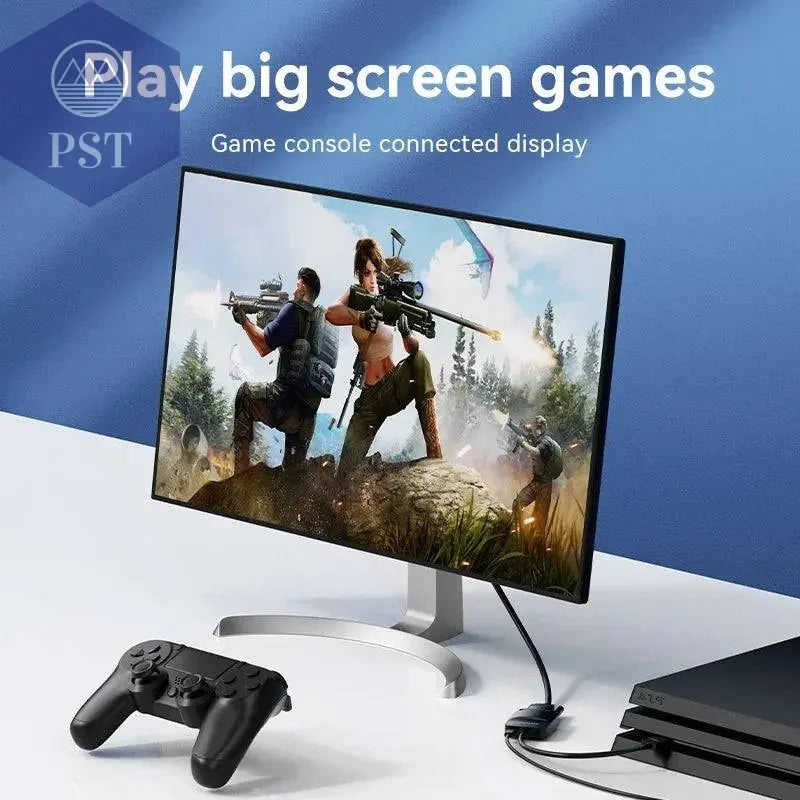 Vention HDMI to VGA Adapter HDMI Male to VGA Felame HD 1080P Audio Cable Converter With 3.5 Jack for PS4 Laptop PC Box Projector PST PS Tradings PST PS Tradings PST PS Tradings Vention HDMI to VGA Adapter HDMI Male to VGA Felame HD 1080P Audio Cable Converter With 3.5 Jack for PS4 Laptop PC Box Projector