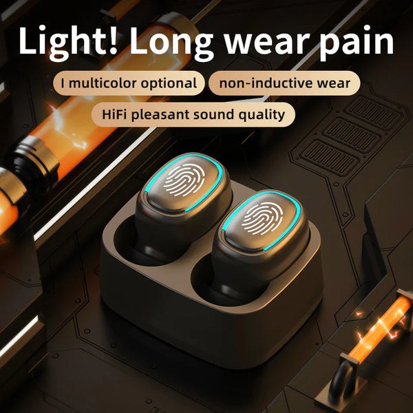 Wireless Bluetooth Headset Touch Light Mini High Quality Earplugs Anti-Sweat HD Sound Quality Stereo Universal Headset