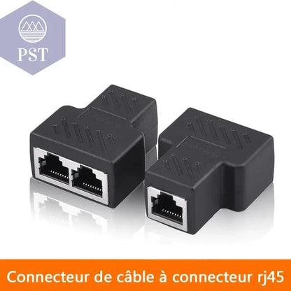 1 To 2 Ways Network LAN Cable Ethernet Female Cat6 RJ45 Splitter Connector Adapter UTP Cat7 5e Conector Switch Adapters Coupler       PST PS Tradings