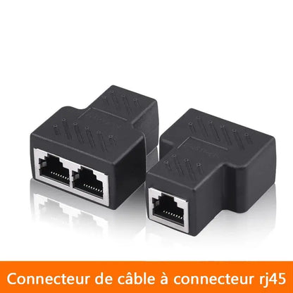 1 To 2 Ways Network LAN Cable Ethernet Female Cat6 RJ45 Splitter Connector Adapter UTP Cat7 5e Conector Switch Adapters Coupler       PST PS Tradings