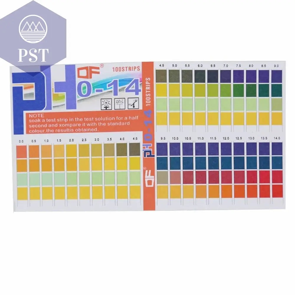 100 Strips/box  pH Test Strips 0-14 Scale Premium Litmus Tester Paper Ideal for Test pH Level of Water 40%Off       PST PS Tradings