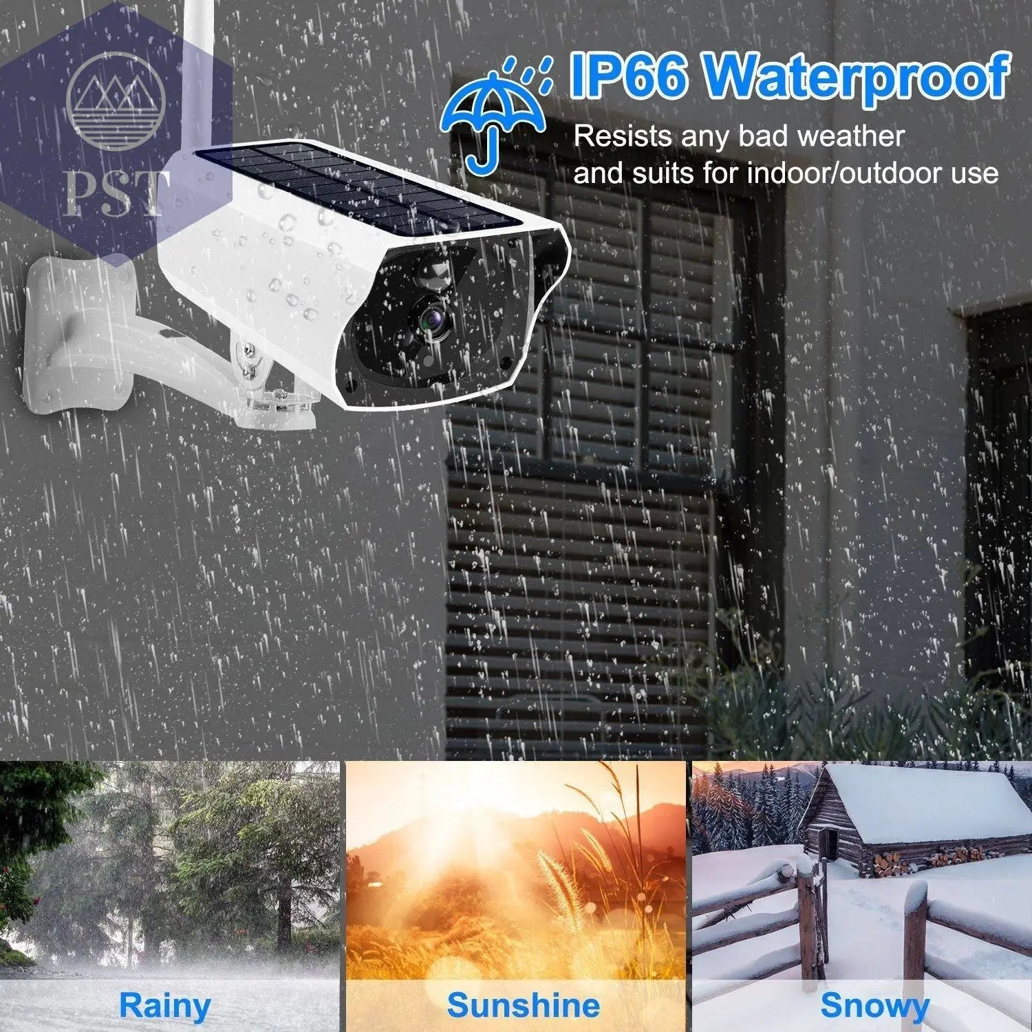 1080P Solar Powered WiFi IP Camera Two-Way Intercom Security Surveillance Camera - Property & Safety Tradings