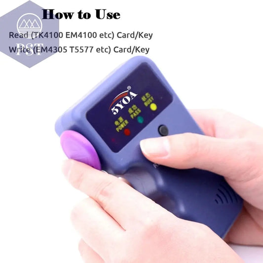 125KHz EM4100 RFID Copier Writer Duplicator Programmer Reader + T5577 EM4305 Rewritable ID Keyfobs Tags Card 5200 Handheld - PST PS Tradings