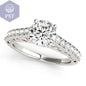 14k White Gold Unique Detailing Diamond Engagement Ring (1 1/3 cttw) PST PS Tradings Diamantring PST PS Tradings  PST PS Tradings