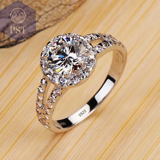 18K White Gold Zirconia Ring PST PS Tradings  PST PS Tradings 8-R510 PST PS Tradings 18K White Gold Zirconia Ring