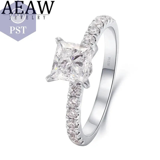 1ct Prinzess Schliff Diamant Ring 14K Gold PST PS Tradings Ringe PST PS Tradings  PST PS Tradings 1ct Prinzess Schliff Diamant Ring 14K Gold Ringe