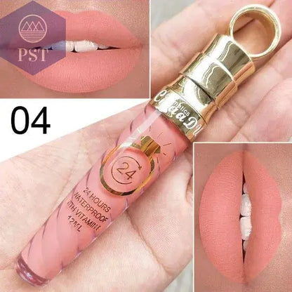 20 Colors Lipstick Waterproof Long Lasting Matte+Shimmer Mental Beauty Lip Gloss Nude Glitter Lip Gloss Beauty Sexy Lip Tint       PST PS Tradings