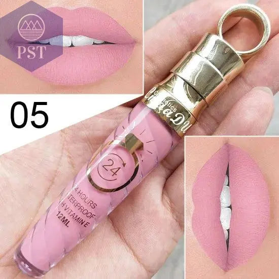 20 Colors Lipstick Waterproof Long Lasting Matte+Shimmer Mental Beauty Lip Gloss Nude Glitter Lip Gloss Beauty Sexy Lip Tint       PST PS Tradings