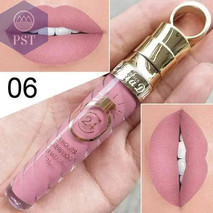 20 Colors Lipstick Waterproof Long Lasting Matte+Shimmer Mental Beauty Lip Gloss Nude Glitter Lip Gloss Beauty Sexy Lip Tint       PST PS Tradings