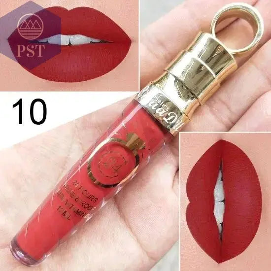 20 Colors Lipstick Waterproof Long Lasting Matte+Shimmer Mental Beauty Lip Gloss Nude Glitter Lip Gloss Beauty Sexy Lip Tint       PST PS Tradings