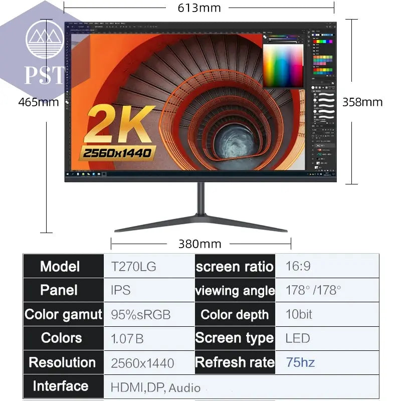 27 Zoll 2K Gaming Monitor mit IPS Panel PST PS Tradings  PST PS Tradings  PST PS Tradings 27 Zoll 2K Gaming Monitor mit IPS Panel