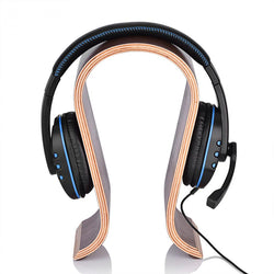 U-Shaped Wooden Headphones Stand