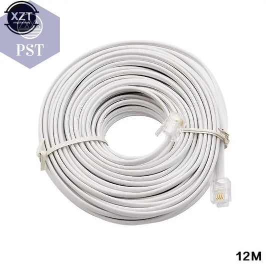 30M/15M/12M/9M/6M/3M RJ11 6P4C Telephone Extension Cable Connector HOT SALE       PST PS Tradings