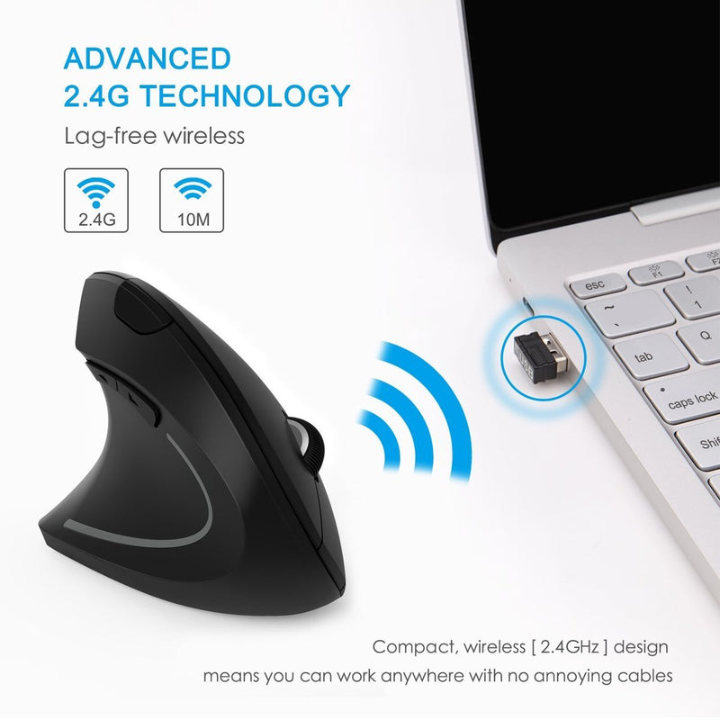 Ergonomic Left Hand Right Hand Wireless Vertical Mouse