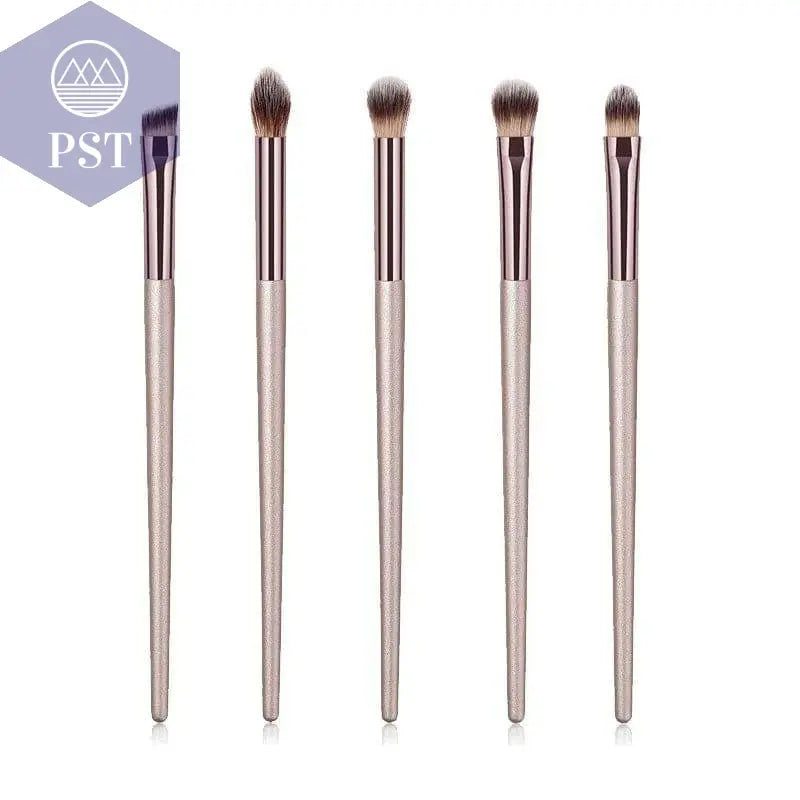 4/10pcs Champagne makeup brushes set for cosmetic foundation powder blush eyeshadow kabuki blending make up brush beauty tool - Property & Safety Tradings