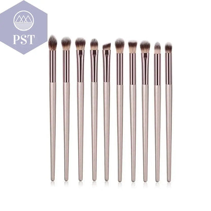 4/10pcs Champagne makeup brushes set for cosmetic foundation powder blush eyeshadow kabuki blending make up brush beauty tool - Property & Safety Tradings