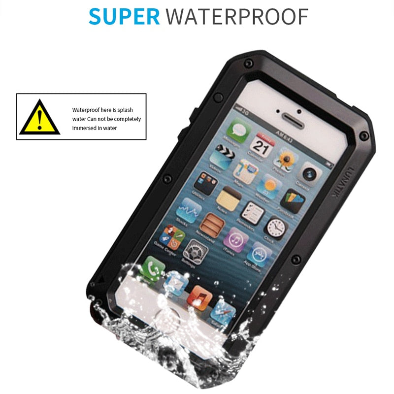 Waterproof Metal Phone Case For iPhone