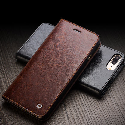 Classic Protective Leather Flip Phone Case for iPhone