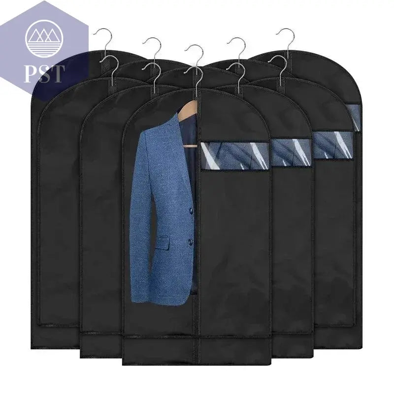 5PCS Dustproof Clothing Covers Waterproof Clothes Dust Cover Coat Suit Dress Protector Hanging Garment Bags Closet Organizer - PST PS Tradings