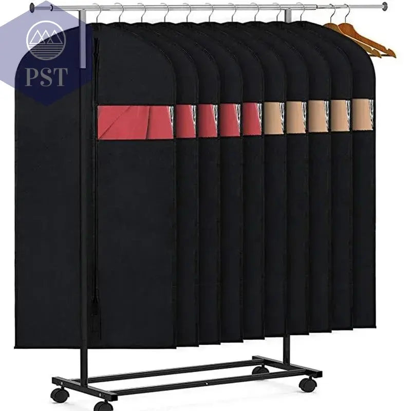 5PCS Dustproof Clothing Covers Waterproof Clothes Dust Cover Coat Suit Dress Protector Hanging Garment Bags Closet Organizer - PST PS Tradings