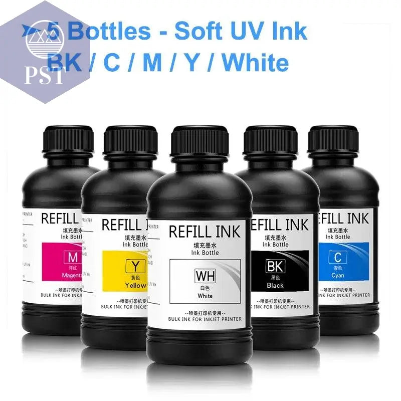 5×250ML LED UV Ink For DX4 DX5 DX6 DX7 DX10 TX800 XP600 Printhead For Epson 1390 L800 L1800 L805 R1800 R1900 UV Flatbed Printer - Property & Safety Tradings