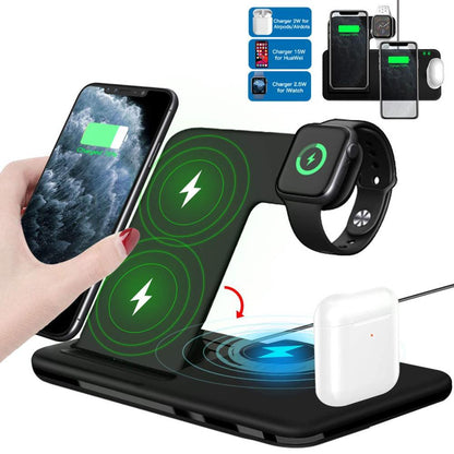 Foldable Fast Wireless Charger Stand For Phone and Watch