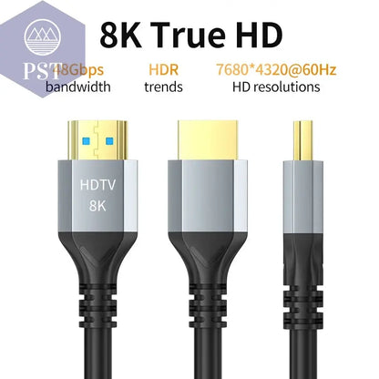 8K HDMI 2.1 Kabel 4K@120Hz 8K@60Hz 48Gbps Adapter für EARC ARC HDCP Ultra High Speed Video Kabel PC Laptop Projektor HD TV  Computer Zubehör - Kabel     PST PS Tradings