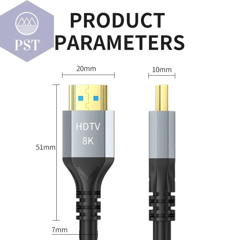 8K HDMI 2.1 Kabel 4K@120Hz 8K@60Hz 48Gbps Adapter für EARC ARC HDCP Ultra High Speed Video Kabel PC Laptop Projektor HD TV  Computer Zubehör - Kabel     PST PS Tradings