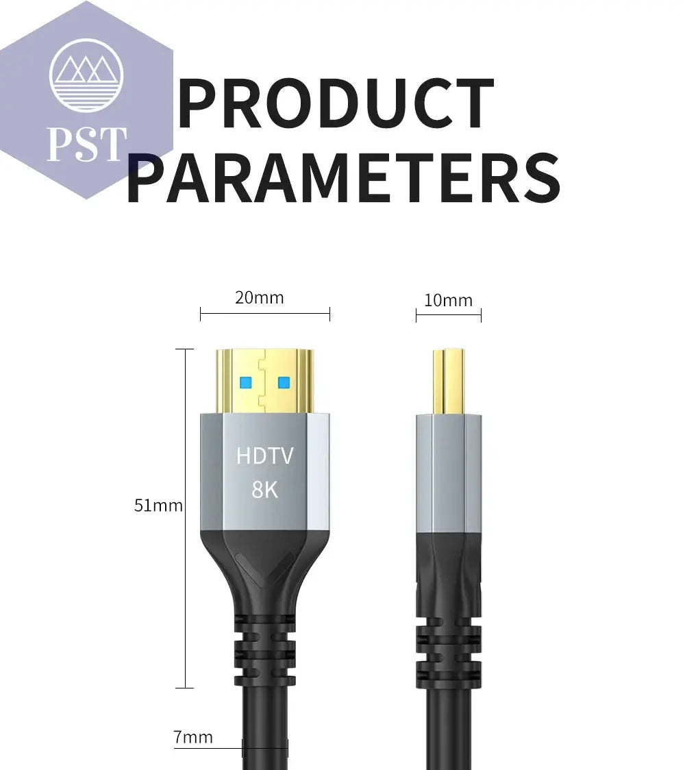 8K HDMI 2.1 Kabel 4K@120Hz 8K@60Hz 48Gbps Adapter für EARC ARC HDCP Ultra High Speed Video Kabel PC Laptop Projektor HD TV  Computer Zubehör - Kabel     PST PS Tradings