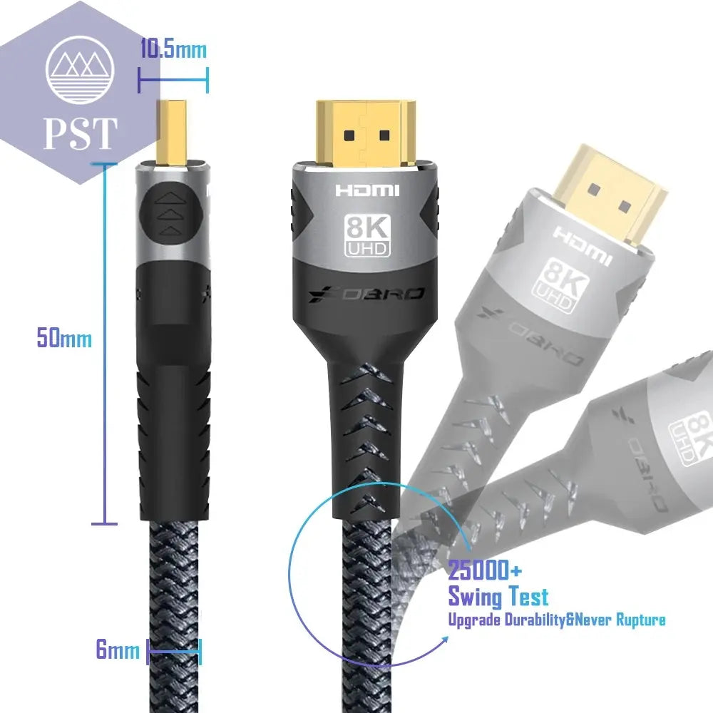 8K HDMI-kompatibles Kabel 4K@120Hz 8K@60Hz HDMI 2.1 Kabel 48Gbps Adapter für RTX 3080 eARC HDR Videokabel PC Laptop TV Box PS5  Computer Zubehör     PST PS Tradings