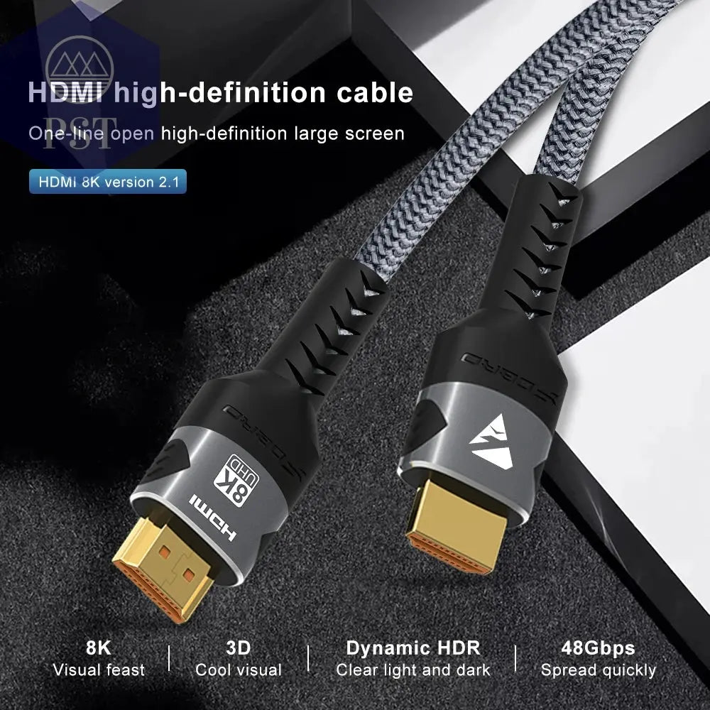 8K HDMI-kompatibles Kabel 4K@120Hz 8K@60Hz HDMI 2.1 Kabel 48Gbps Adapter für RTX 3080 eARC HDR Videokabel PC Laptop TV Box PS5  Computer Zubehör     PST PS Tradings