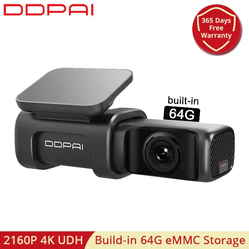 DDPAI Dash Cam Mini 5 2160P 4K UHD 64G DVR Android Car Camera Build-In Wifi GPS 24H Parking Auto Drive Vehicle Video Recroder