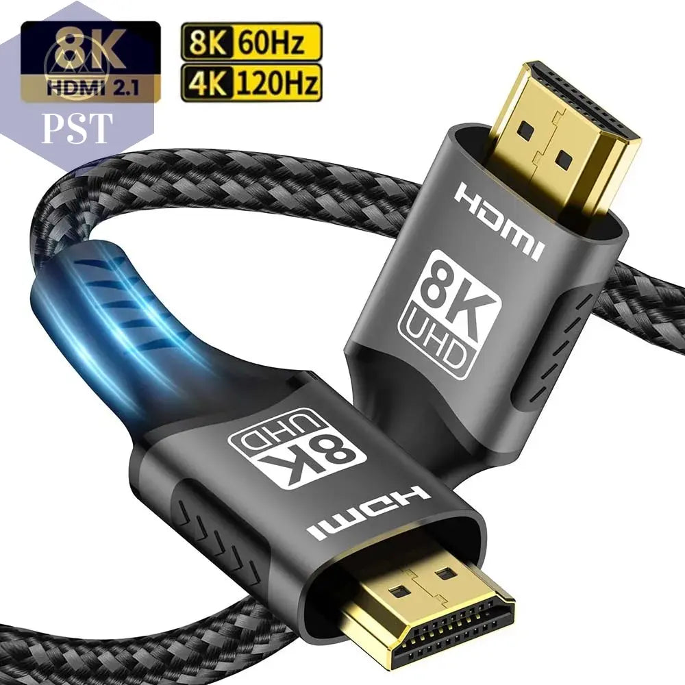 8k hdmi 2,1 kabel 4k @ 120hz 8k @ 60hz 48gbps earc arc hdcp ultra hoch geschwindigkeit hdr für rtx video kabel pc laptop projektor hd tv ps5       PST PS Tradings