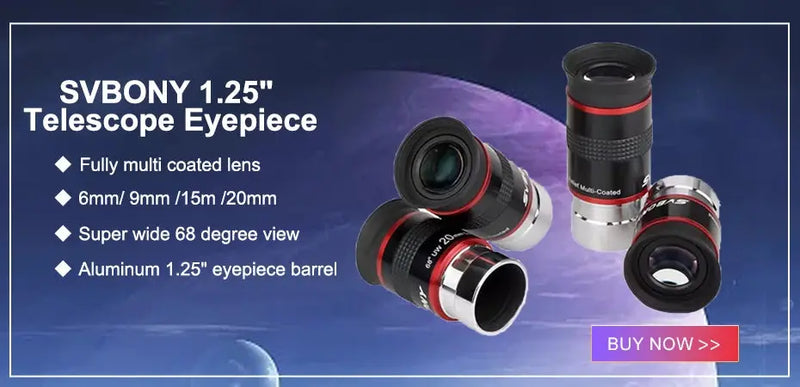 Svbony Telescope Eyepiece 6/9/15/20mm Telescope Accessory 1.25" 68 Degrees UWA Eyepieces Set for Astronomical Telescope - Property & Safety Tradings