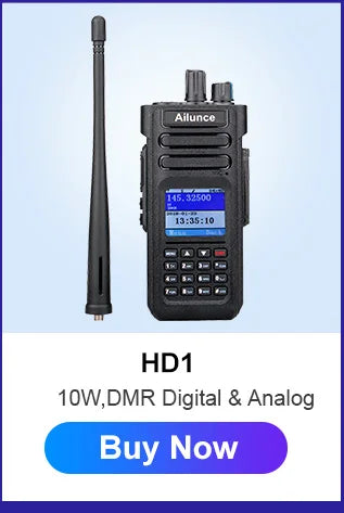 Ailunce HD1 DMR Digitales Walkie-Talkie, Amateurfunk, große Reichweite, Zwei-Wege-Radio, Walkie-Talkie, GPS, VHF, UHF, Dualband-Transceiver