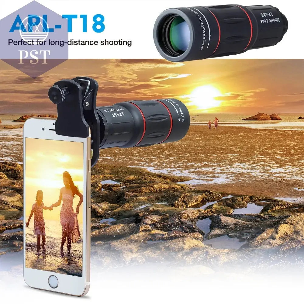 APEXEL Universal 18x25 Monokular Zoom HD Optisches Handyobjektiv Beobachtungsvermessung 18X Teleobjektiv mit Stativ für Smartphone  Cellphones & Telecommunications - Cellphones     PST PS Tradings