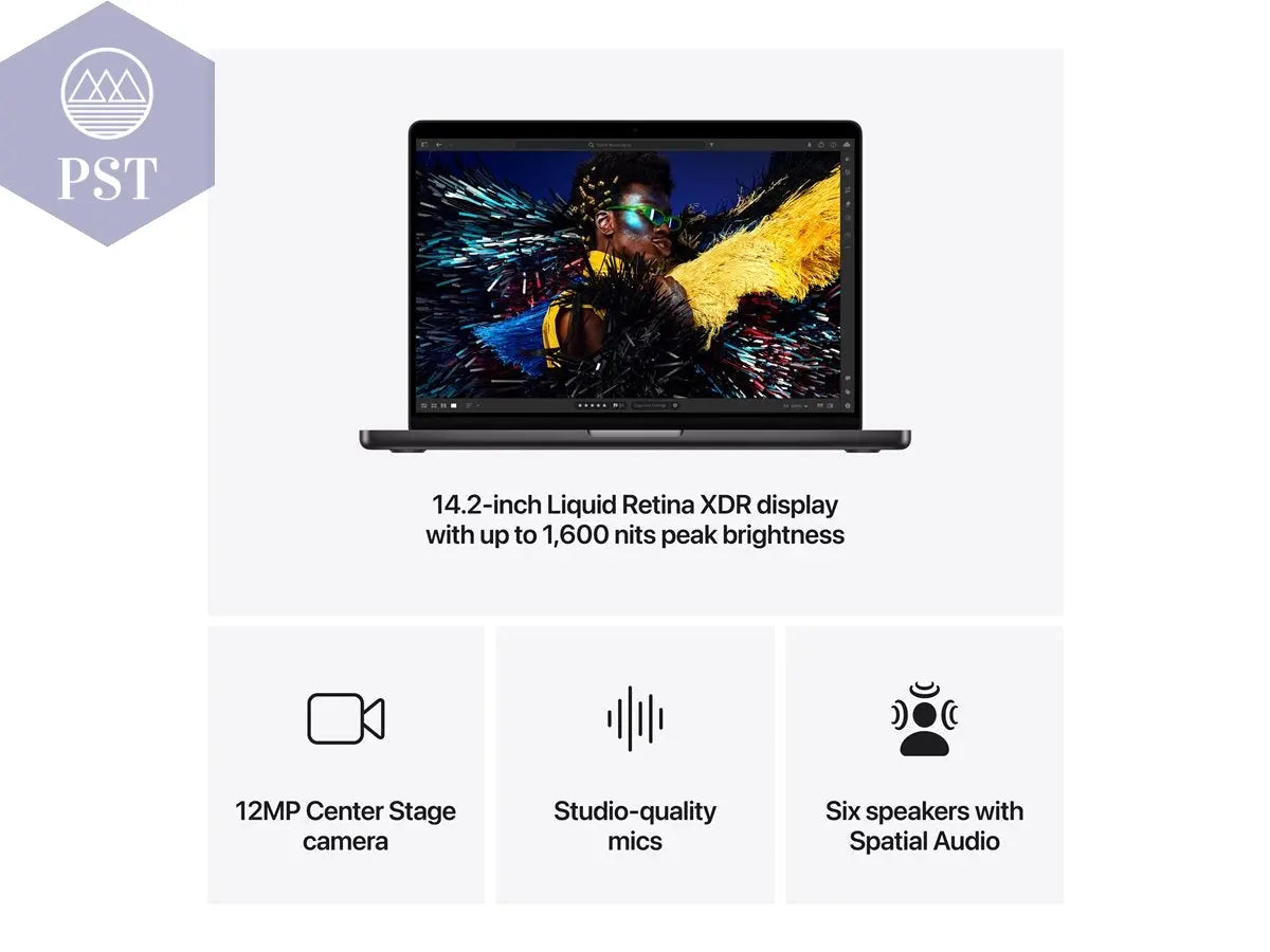APPLE MacBook Pro 35,97cm 14,2Zoll Apple M4 chip with 10core CPU and 10core GPU 16GB 512GB SSD Space BlackLaptop PST PS Tradings  PST PS Tradings